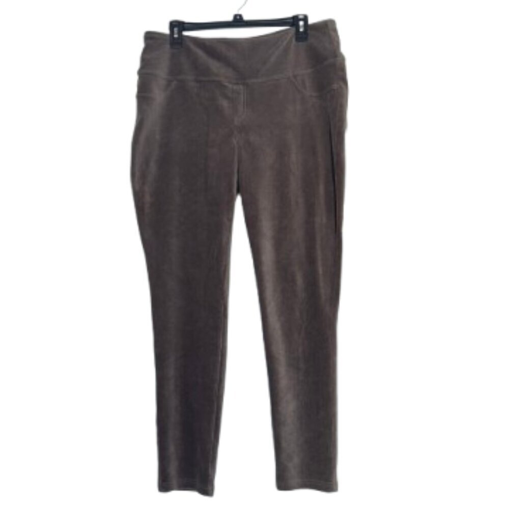 Suave Knit Corduroy Leggings Revolutionary Tummy Control X-Large Women's Brown